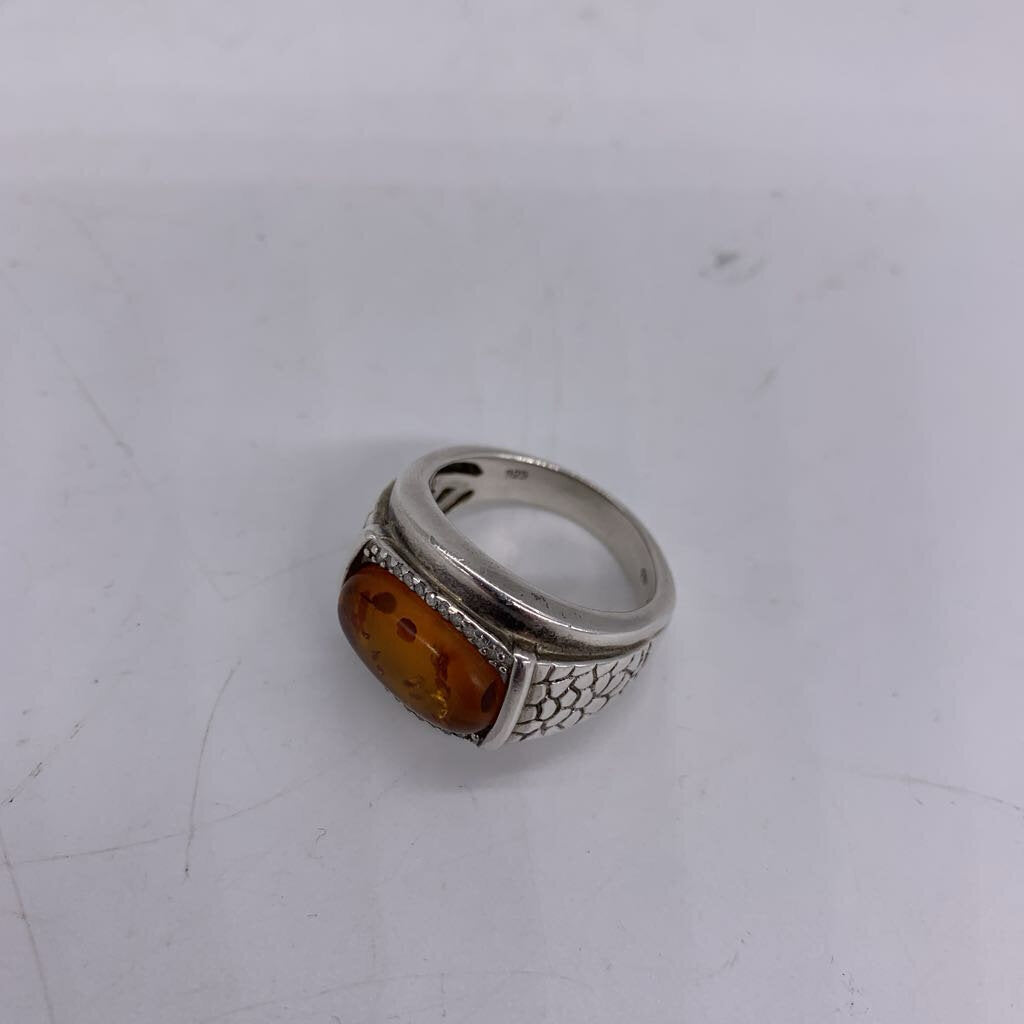 Baltic Amber Sterling Silver Ring