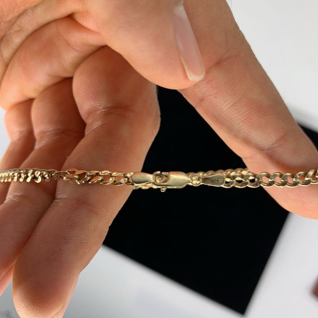 10k Gold Hollow Link Bracelet
