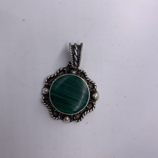 Sterling Malachite Pendant