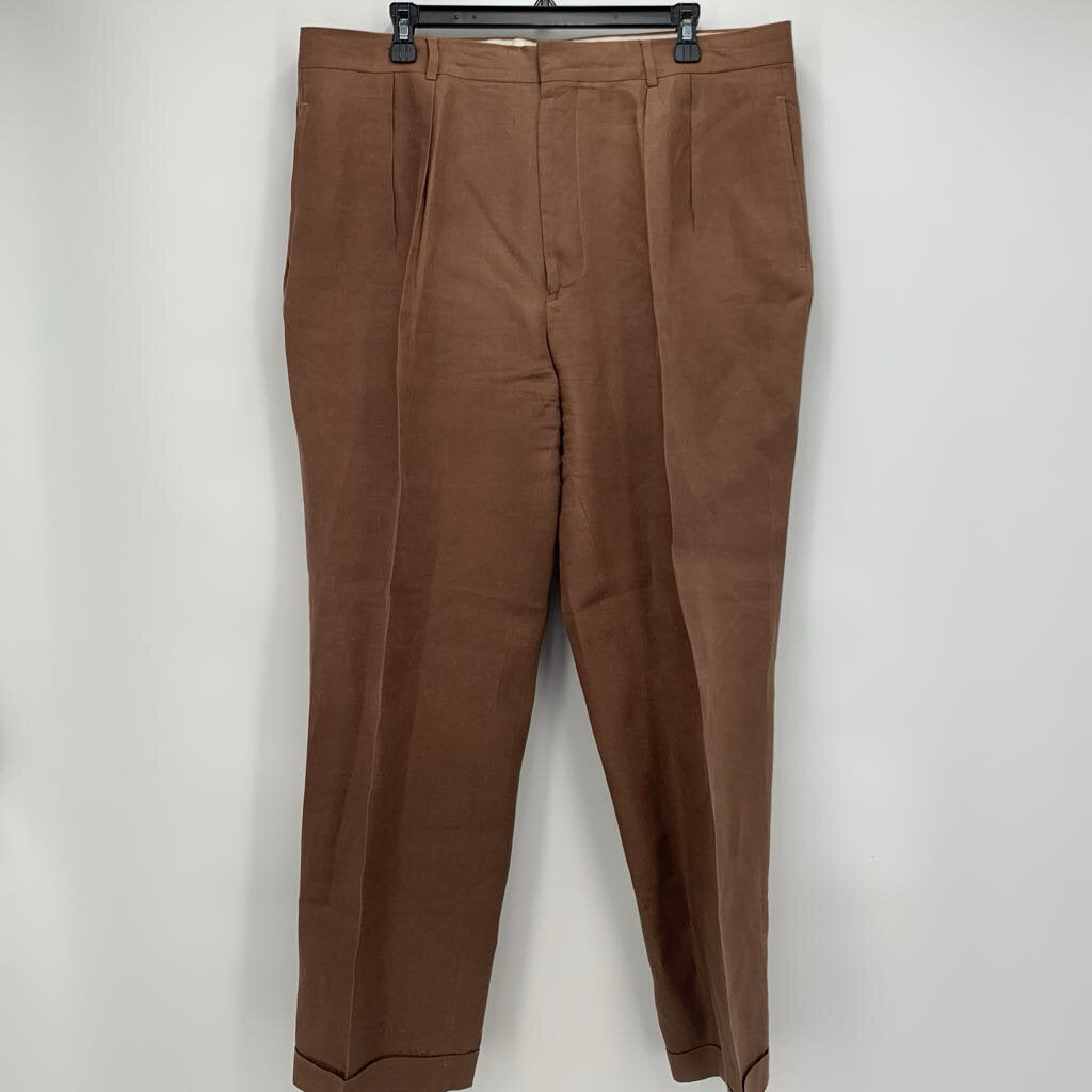 Ralph Lauren Purple Label Pleated Linen Pants