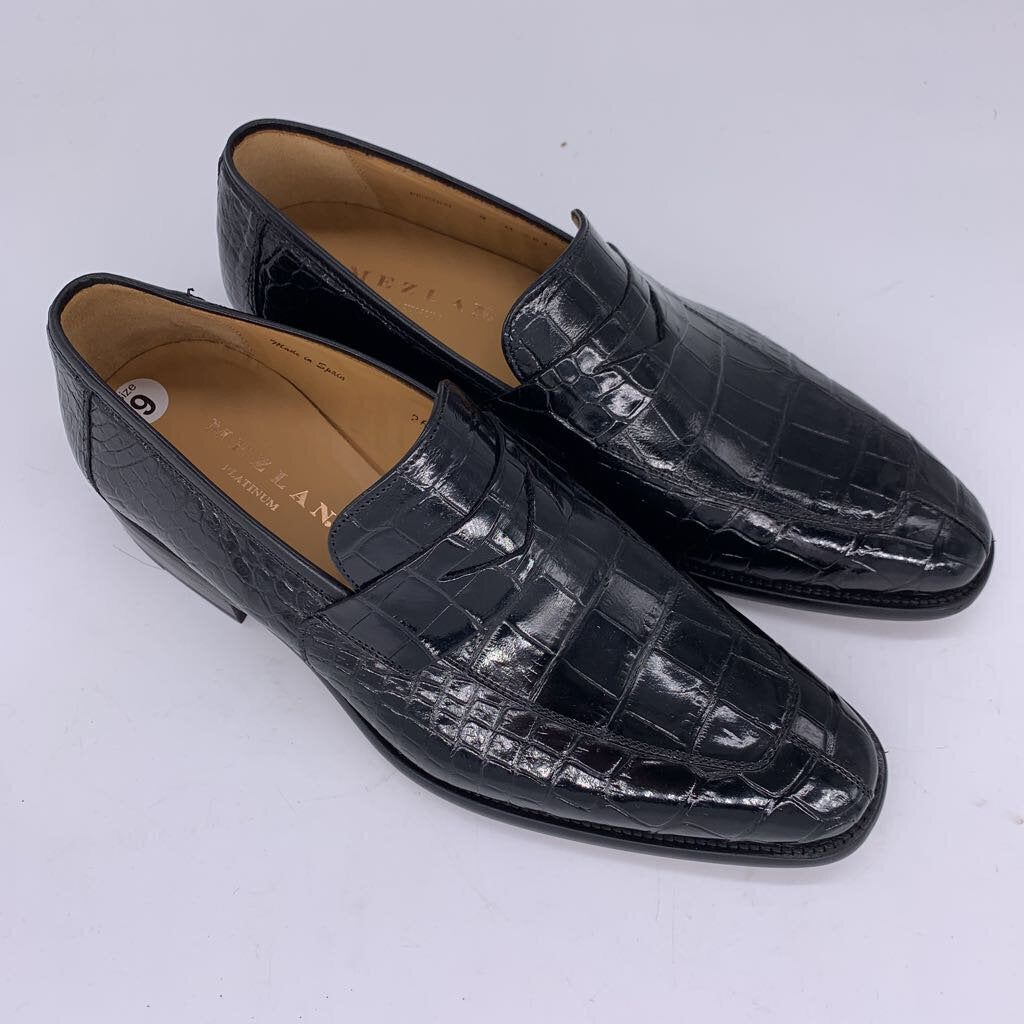 Mezlan Platinum Crocodile Loafers NIB