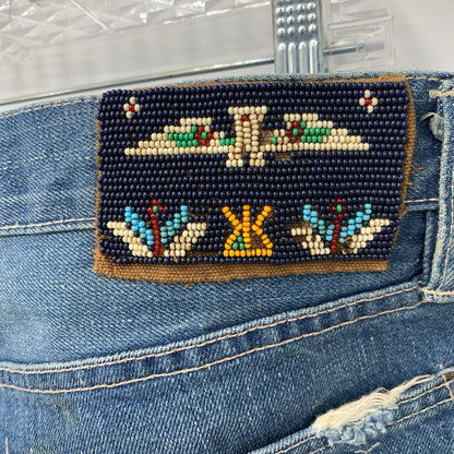 Polo Distressed Jeans w/ Beadwork Patch