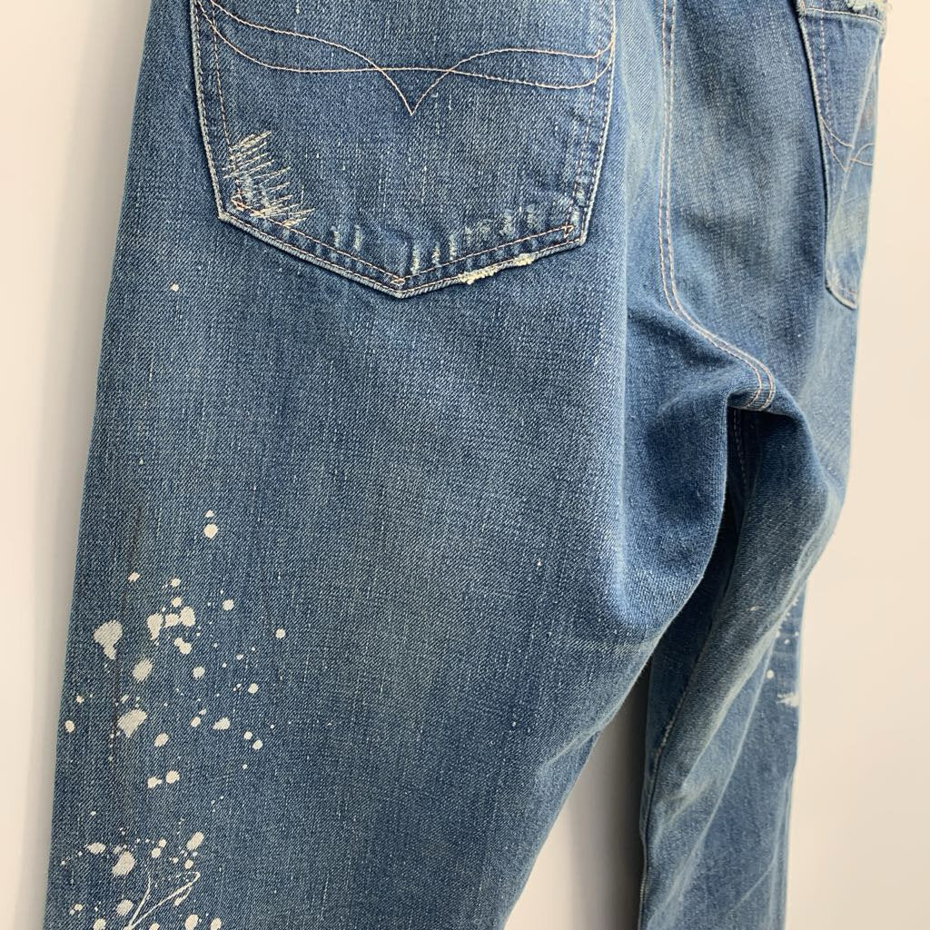 Polo Distressed Jeans w/ Beadwork Patch