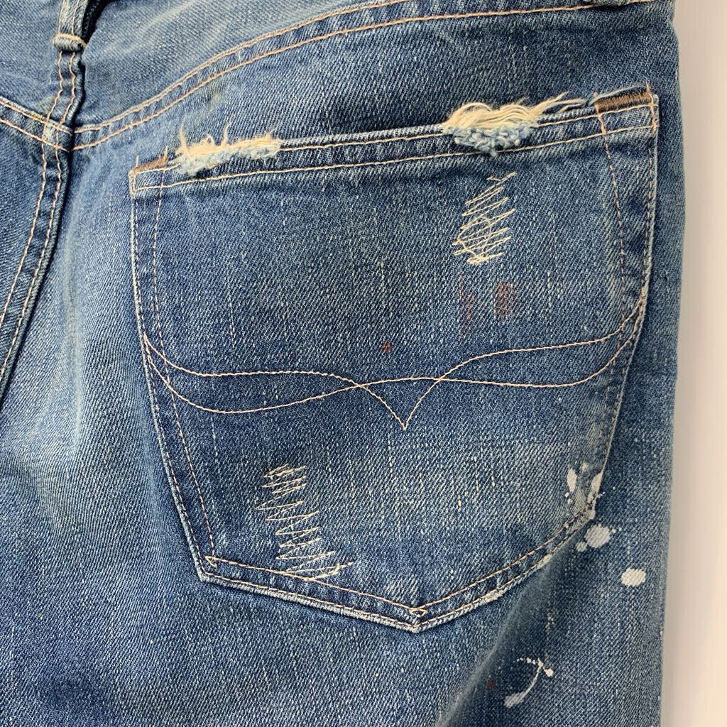 Polo Distressed Jeans w/ Beadwork Patch