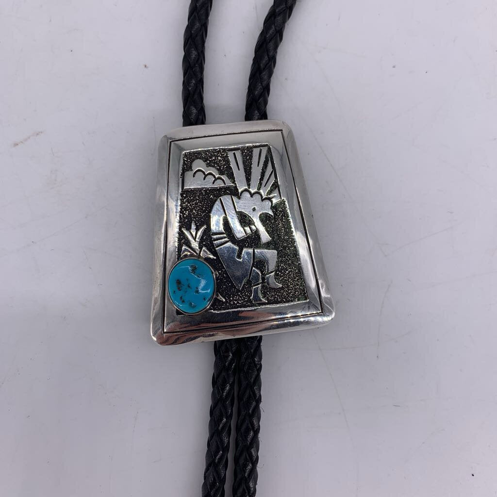 Tommy Singer Turquoise/Sterling Bolo Tie