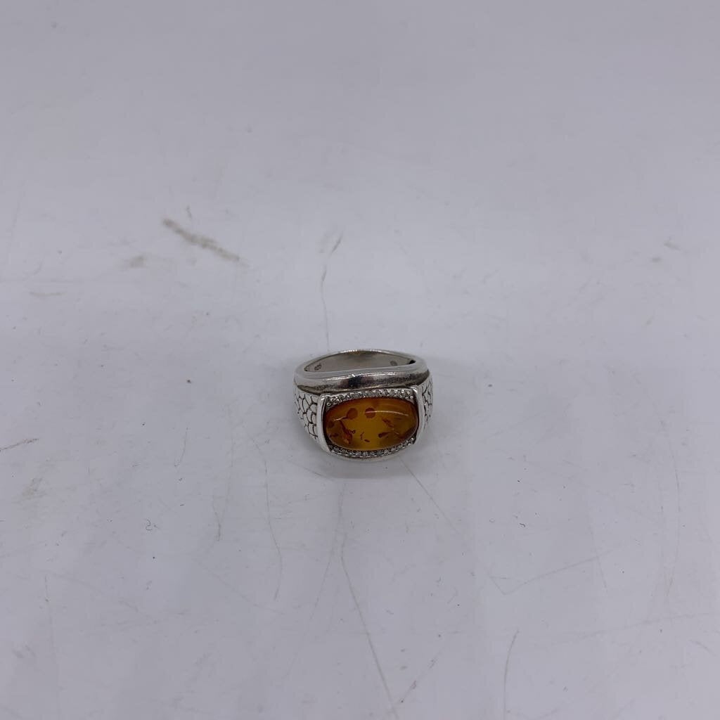 Baltic Amber Sterling Silver Ring