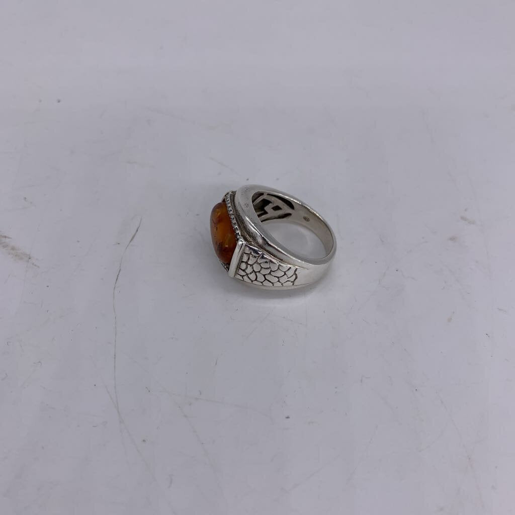 Baltic Amber Sterling Silver Ring