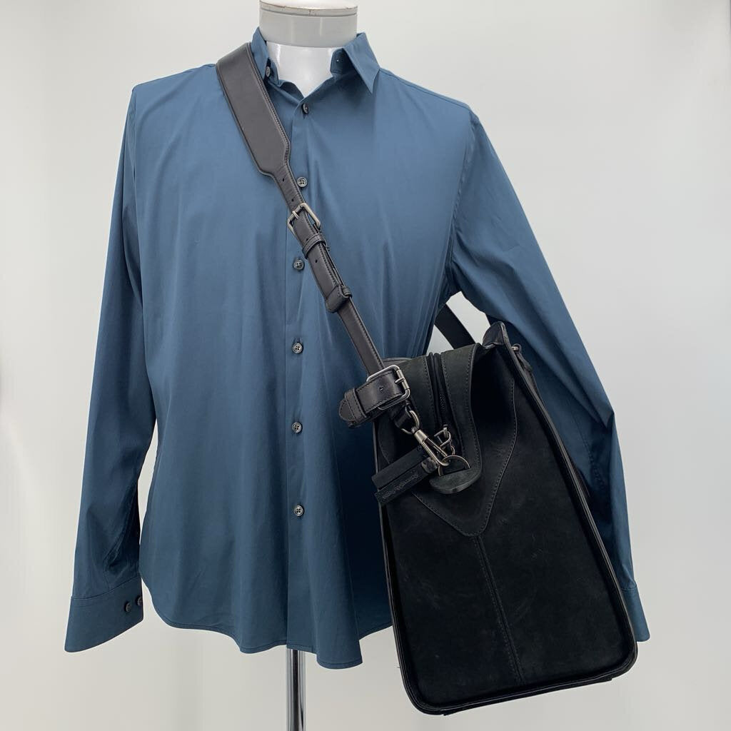 Zegna Leather Weekender Bag