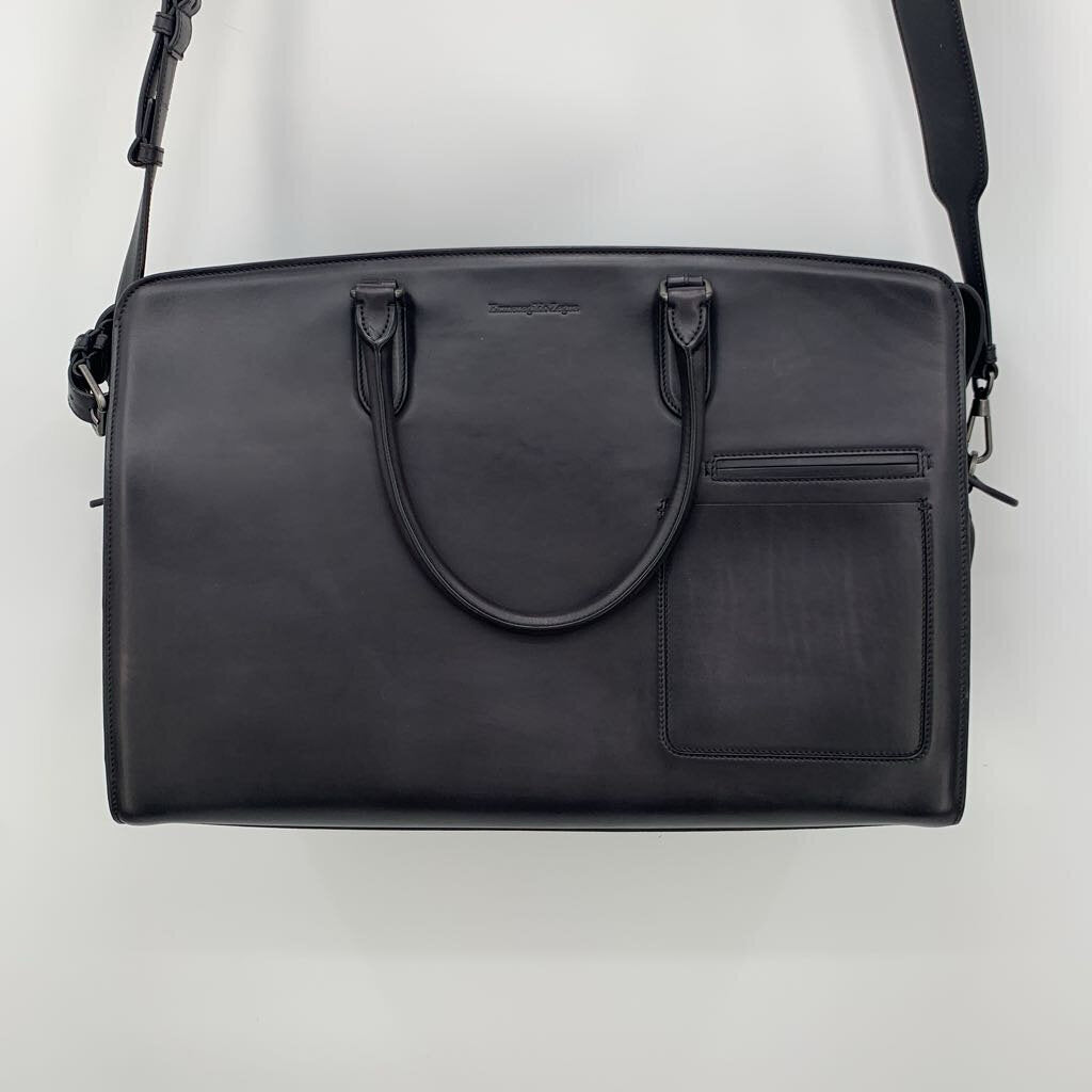 Zegna Leather Weekender Bag