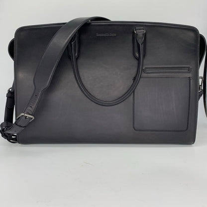 Zegna Leather Weekender Bag
