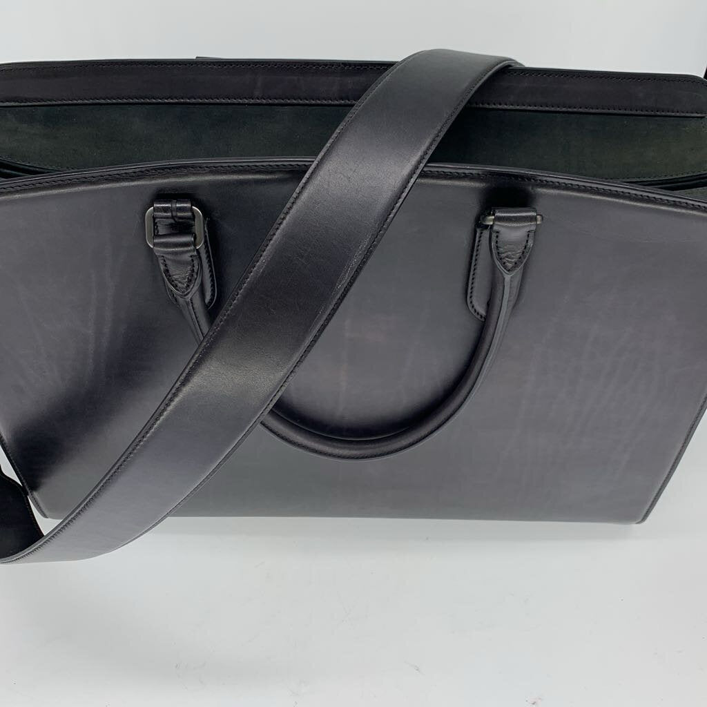 Zegna Leather Weekender Bag