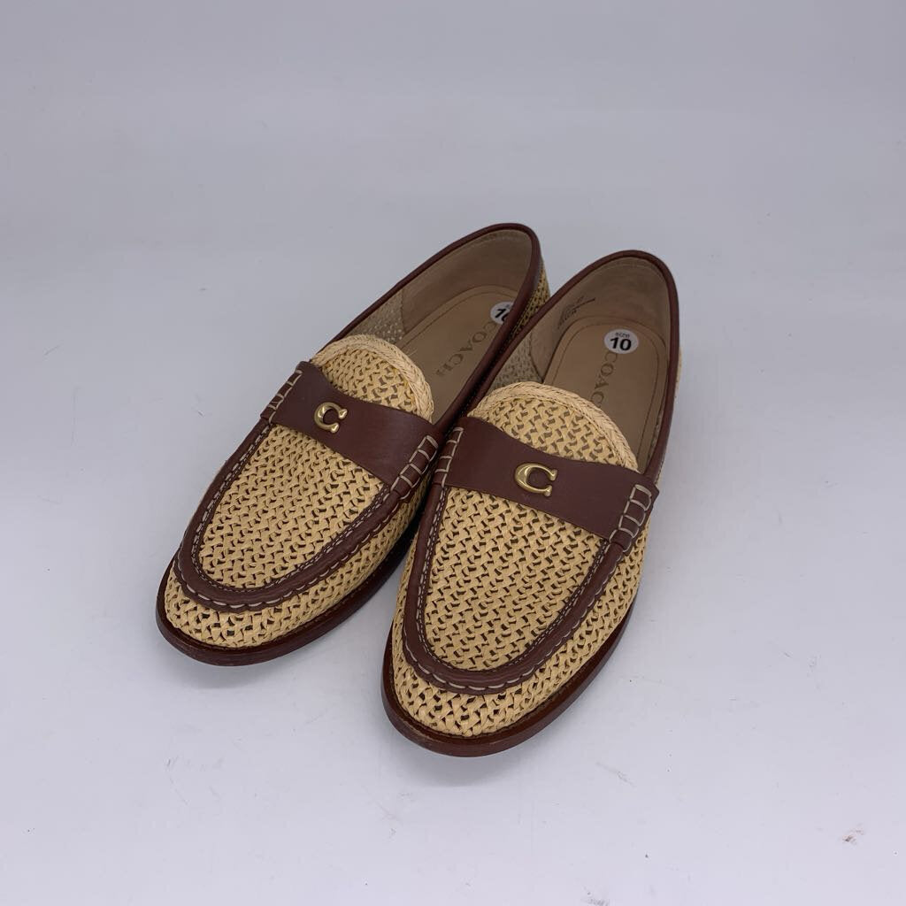Coach Jolene Raffia Loafers