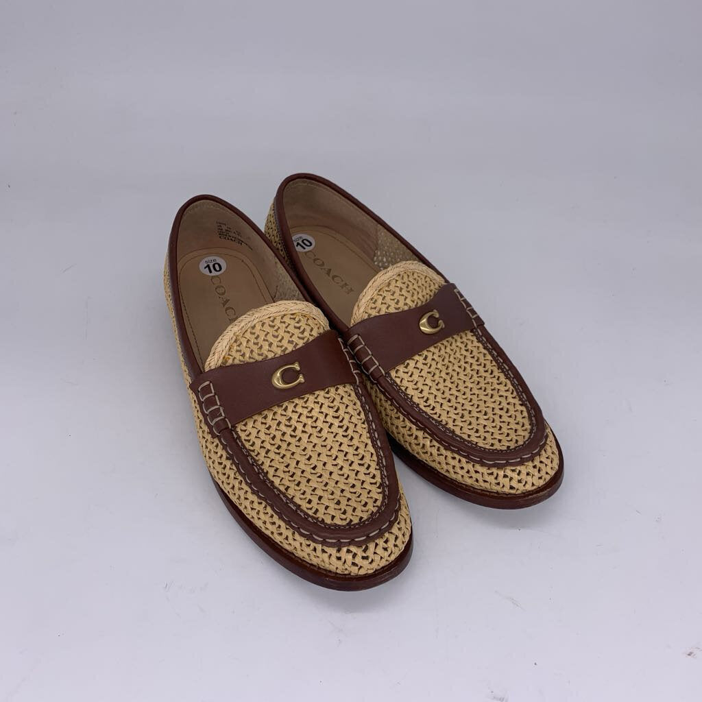 Coach Jolene Raffia Loafers