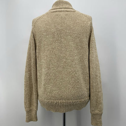 Polo Shawl Collar American Flag Sweater