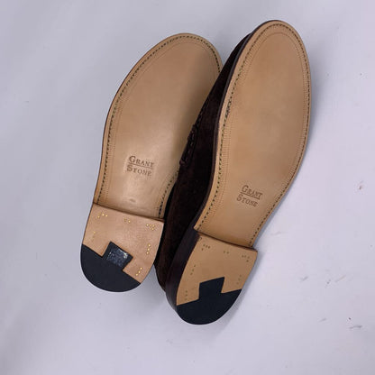 Grant Stone Suede Horsebit Loafers NIB