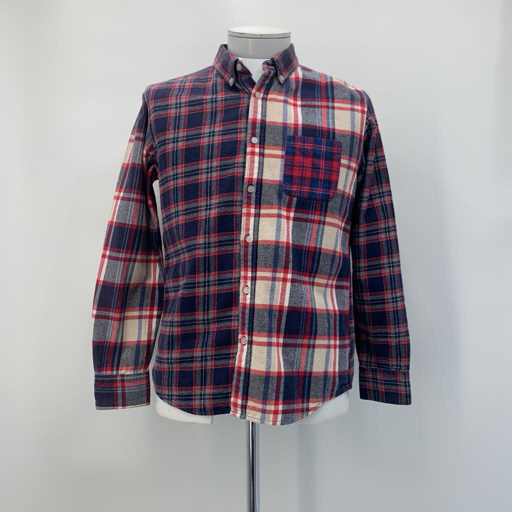 Beams Heart Patchwork Flannel Shirt