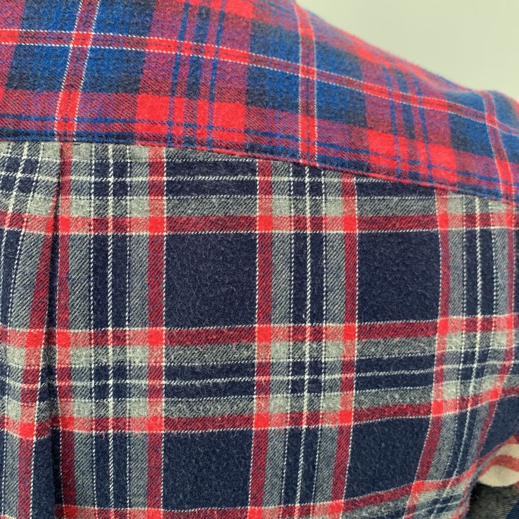 Beams Heart Patchwork Flannel Shirt
