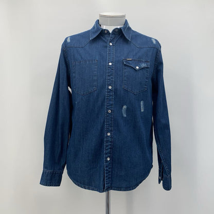 Hugo Boss Distressed Denim Western Shirt