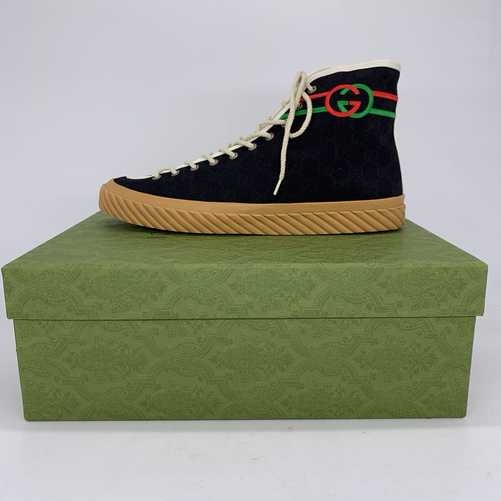 Gucci Interlocking G High Top Canvas Sneakers NIB