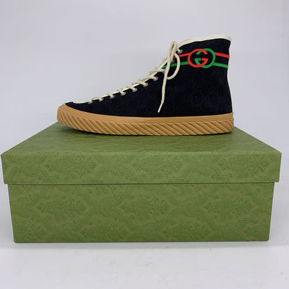 Gucci Interlocking G High Top Canvas Sneakers NIB