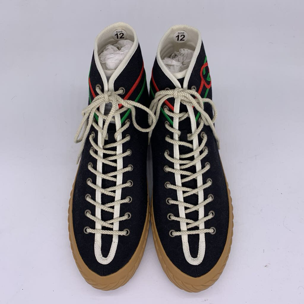 Gucci Interlocking G High Top Canvas Sneakers NIB