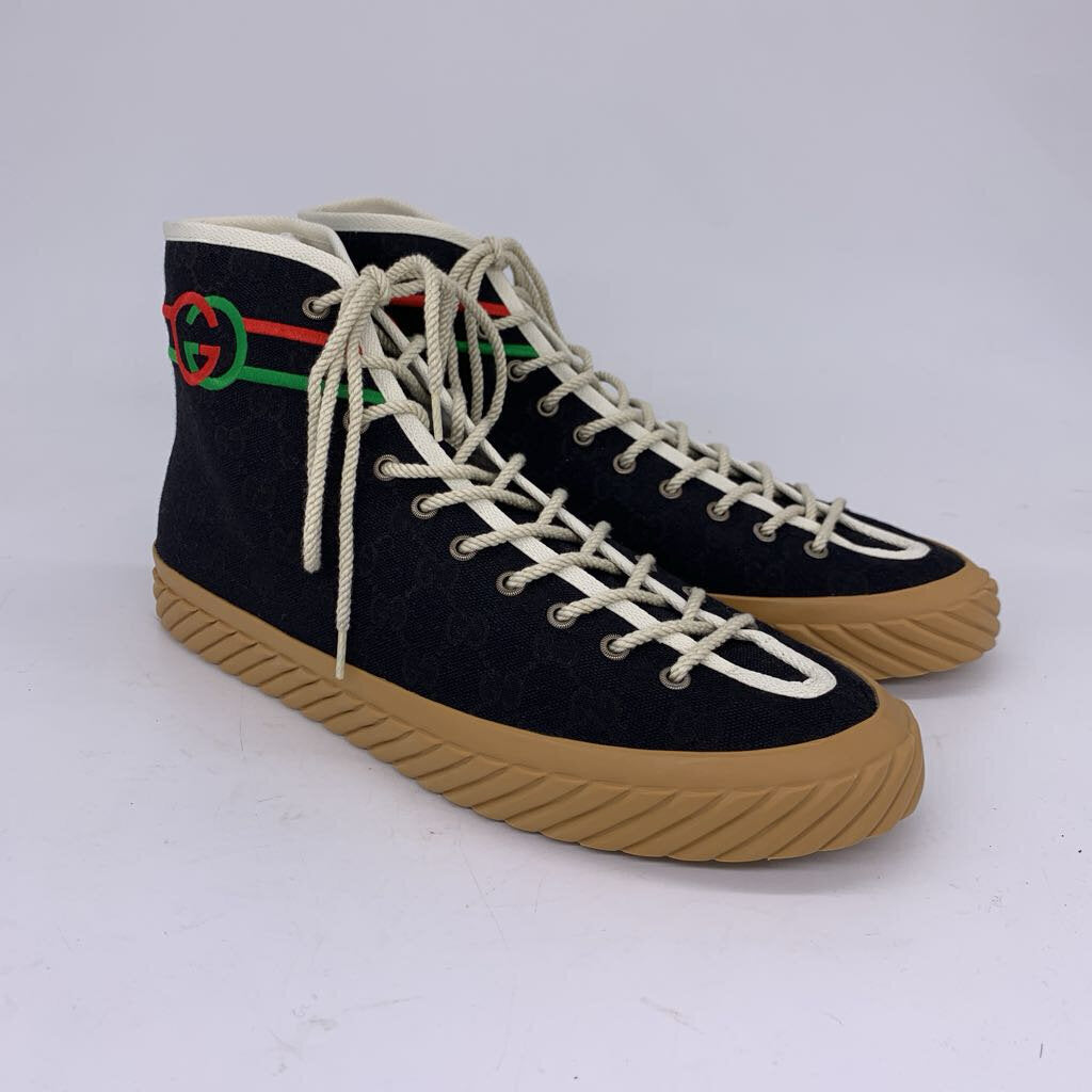 Gucci Interlocking G High Top Canvas Sneakers NIB
