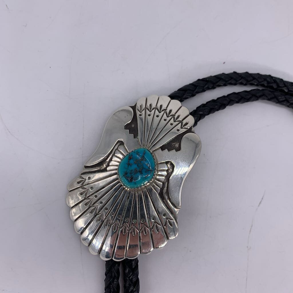 Silver & Turquoise Bolo Tie