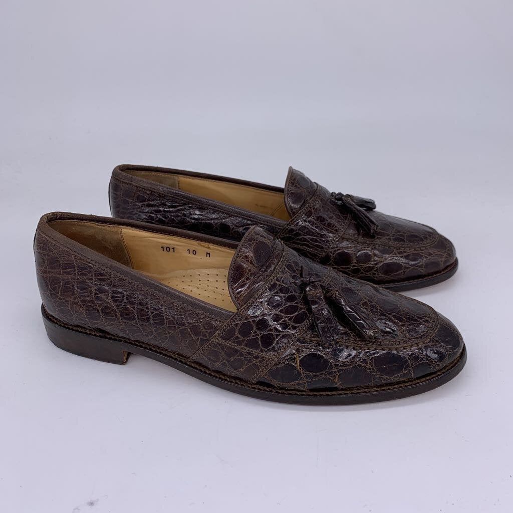 Zelli Crocodile Tassel Loafers
